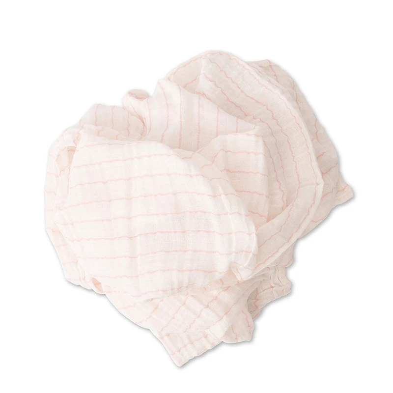 Swaddle Coton Mousseline Simple Red Rover - Pink Stripe - Notre exclusivité
