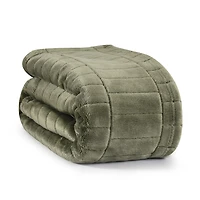 Recycled Cozy Textured Throw, Green 50" x 60"