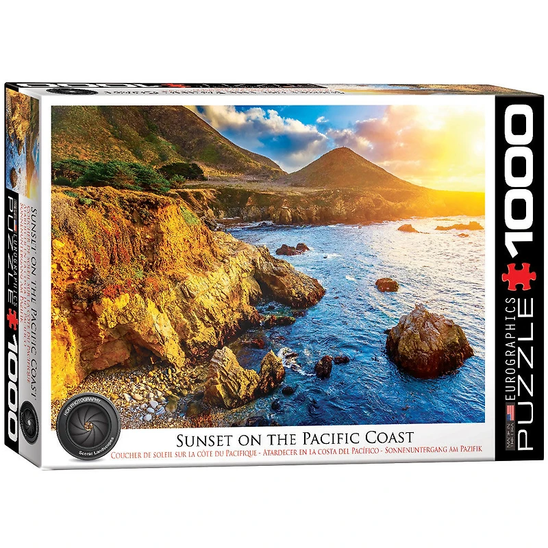 Eurographics Puzzle 1000 pièces HDR Sunset on Pacific Coast