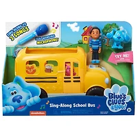 Blue's Clues and You! Sing-Along School Bus with Josh and Blue Figures, Includes Microphone and Plays 3 Songs - R Exclusive
