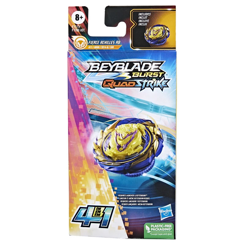 Beyblade Burst QuadStrike Fierce Achilles A8 Spinning Top Single Pack