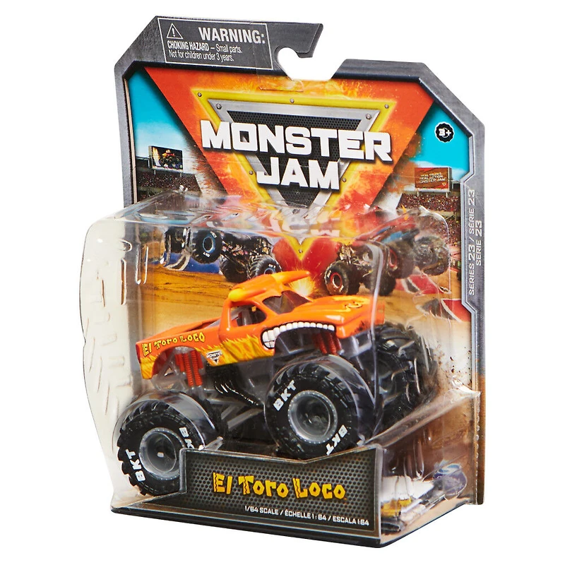 Monster Jam, Monster truck El Toro Loco officiel, véhicule en métal moulé, série True Heavy Metal , échelle 1:64