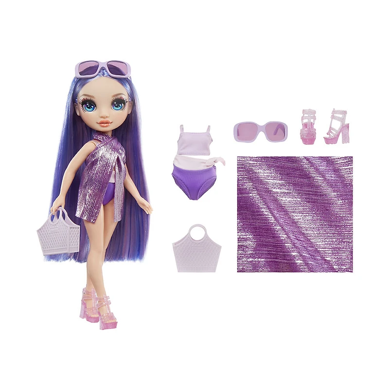 Poupée Rainbow High Swim & Style Violet (violette) de 11 po (28 cm)