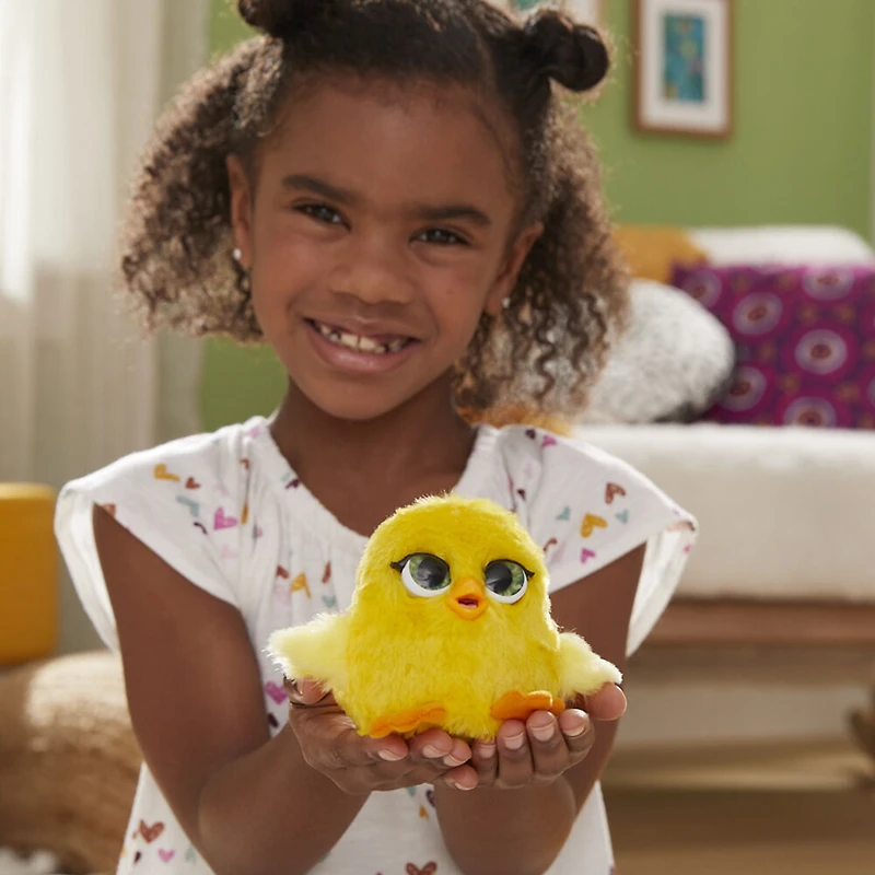 furReal Fuzzalots, Poussin interactif changeant de couleur, jouet électronique