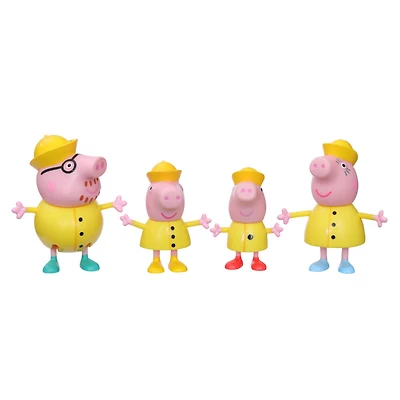 Peppa Pig Peppa's Adventures Peppa's Family Rainy Day Figure 4-Pack