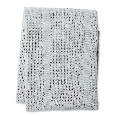 Lulujo - Grey Cotton Cellular Blanket