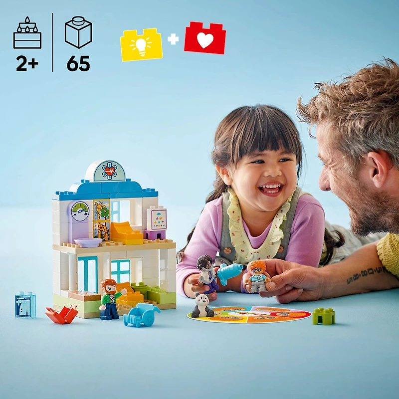LEGO DUPLO Town First Time Visit with the Doctor Office Building Toy - Playset for Preschool Kids - 10449