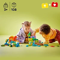 LEGO DUPLO Town 3 in 1 Dinosaurs on Wheels Learning Toy for Toddlers, Ages 3+ - 10451