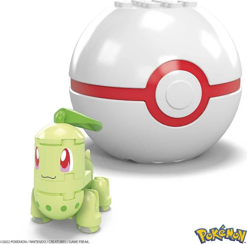 Coffret de construction Germignon Pokémon MEGA avec 19 pièces et Pokéball