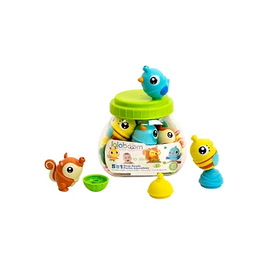 Lalaboom - Chunky Animals and Beads Bucket