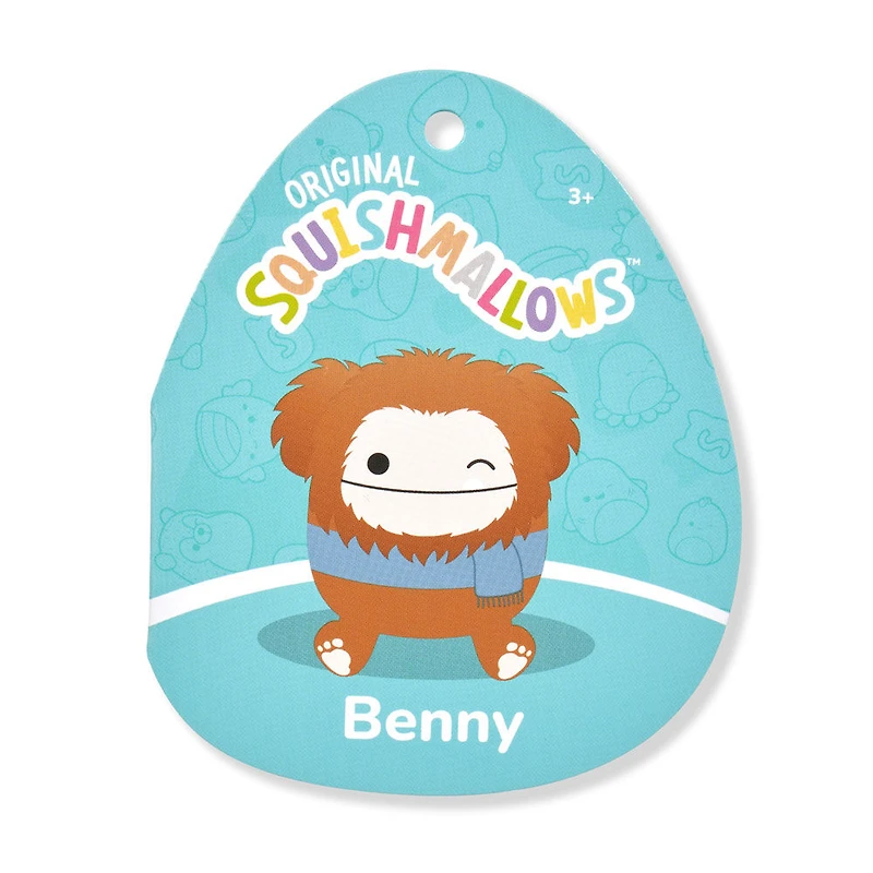 Squishmallows 12" Plush - Benny the Winking Brown Bigfoot with Scarf