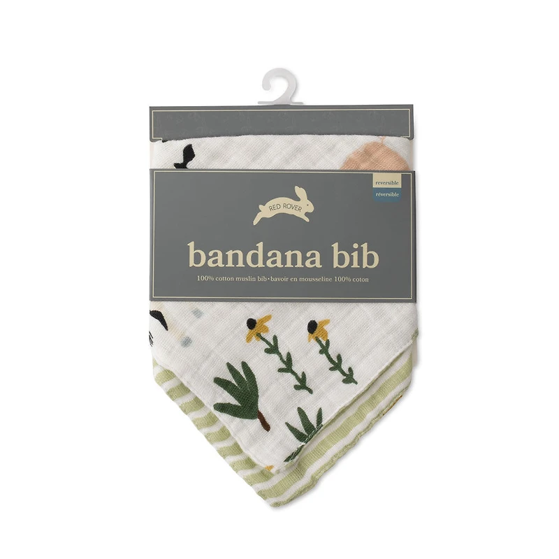 Bavoir Bandana Coton Mousseline Red Rover - Family Farm - Notre exclusivité