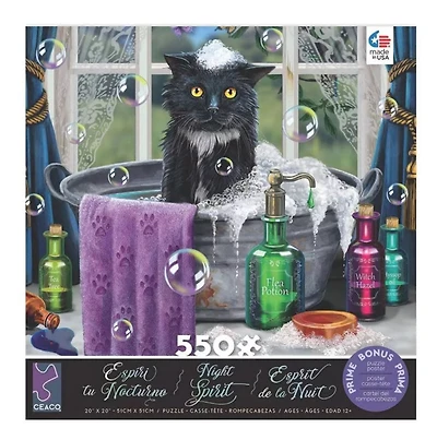 Ceaco Lisa Parker Night Spirit 550 pièces Puzzle Chats dans Bath