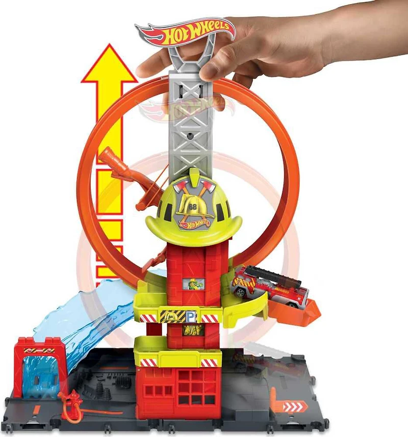 Hot Wheels City Looping Caserne de Pompiers