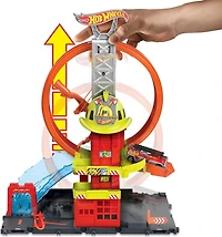 Hot Wheels City Looping Caserne de Pompiers