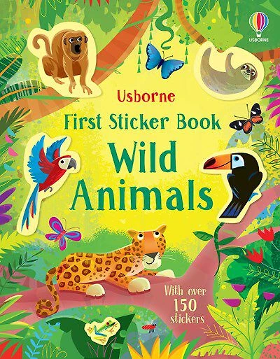 First Sticker Book Wild Animals - English Edition