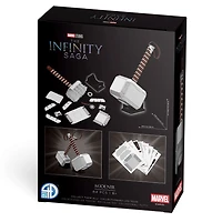 4D Build, Marvel Studios Thor's Hammer Mjolnir, 3D Paper Model Kit, 84 Piece Paper Model Kit