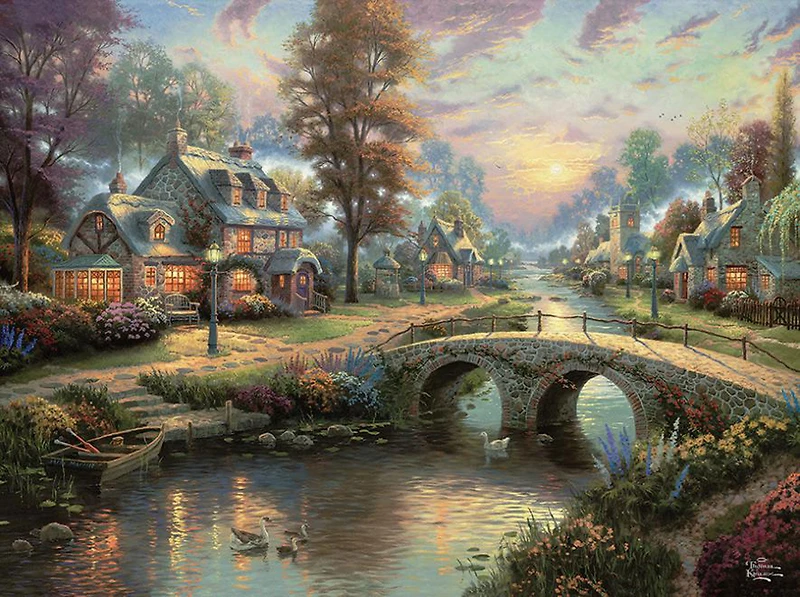 Ceaco - Thomas Kinkade - Casse-Tête 1000 Piece - Coucher De Soleil