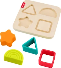 Fisher-Price Casse-tête en silicone et bois, tri, 5éléments