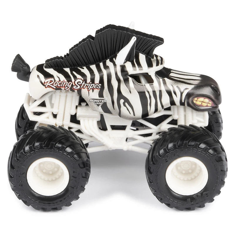 Monster Jam, Monster trucks en métal moulé Racing Stripes Vs. Rainbow Blast officiels, échelle 1:64