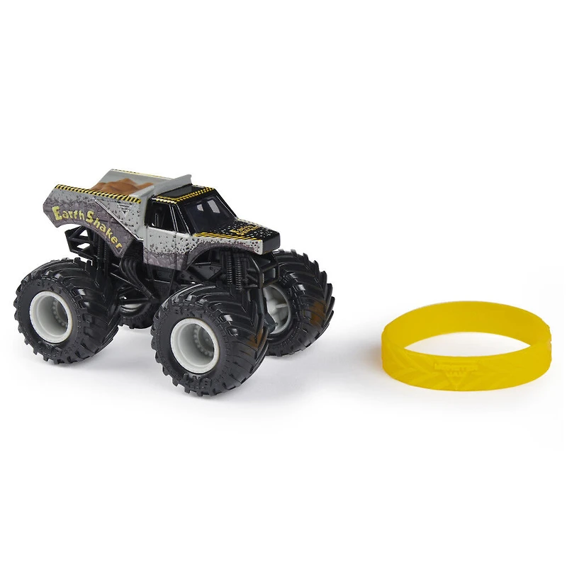 Monster Jam, Monster truck Earth Shaker officiel, véhicule en métal moulé, série Over Cast, échelle 1:64