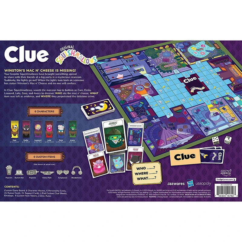 USAopoly CLUE: Squishmallows - Édition anglaise