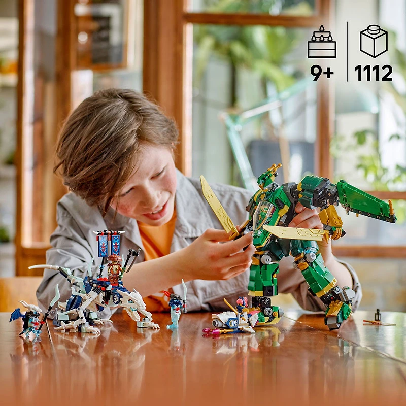 LEGO NINJAGO L'avion-Robot de Lloyd, Ensemble de Construction de Combat de Dragon avec 5 Figurines 71845