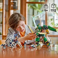 LEGO NINJAGO L'avion-Robot de Lloyd, Ensemble de Construction de Combat de Dragon avec 5 Figurines 71845