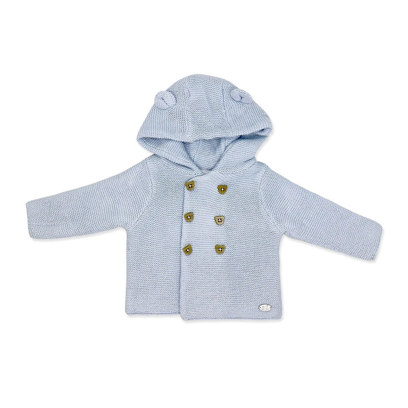 Rock a Bye Baby Coffret cadeau 2 pièces cardigan et pantalon en tricot bleu 0-3 mois