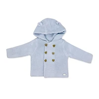 Rock a Bye Baby Coffret cadeau 2 pièces cardigan et pantalon en tricot bleu 0-3 mois