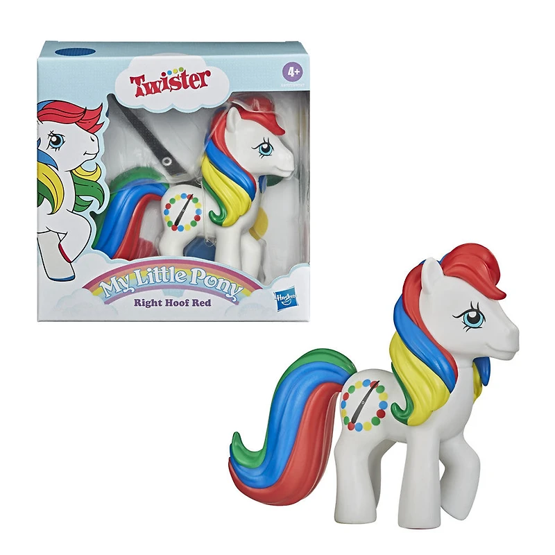 My Little Pony, Combo Twister et Right Hoof Red, style rétro, figurine My Little Pony inspirée des années 80 à collectionner - Notre exclusivité