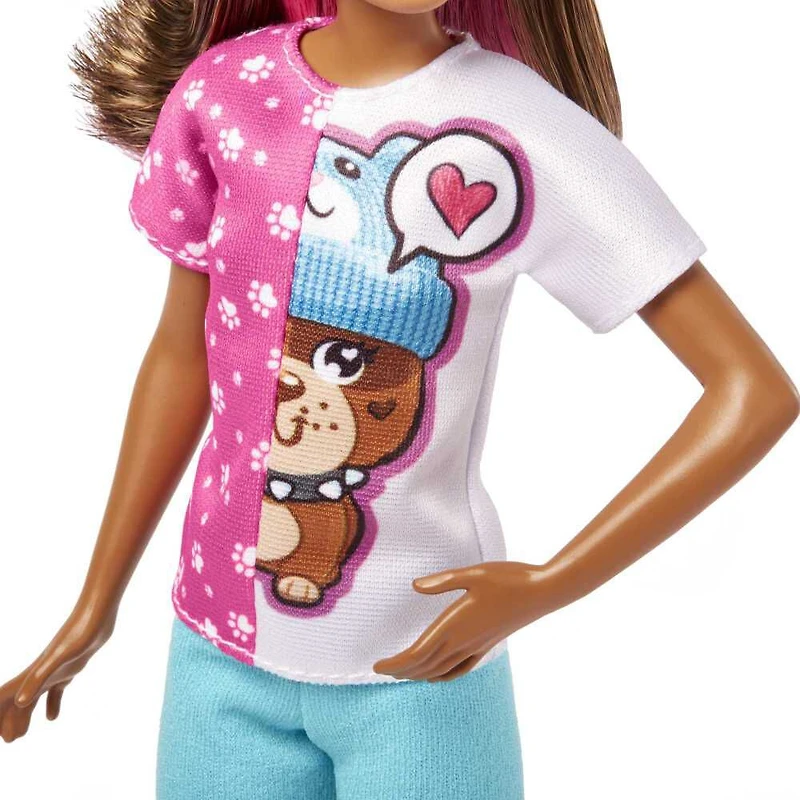 Barbie Toys, Skipper Doll and Dog Walker Set with Puppy and Accessories, First Jobs