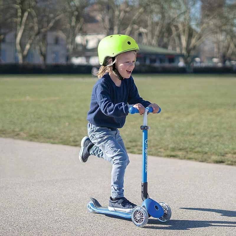 Casque Globber Avec Lumiere Vert Lime
