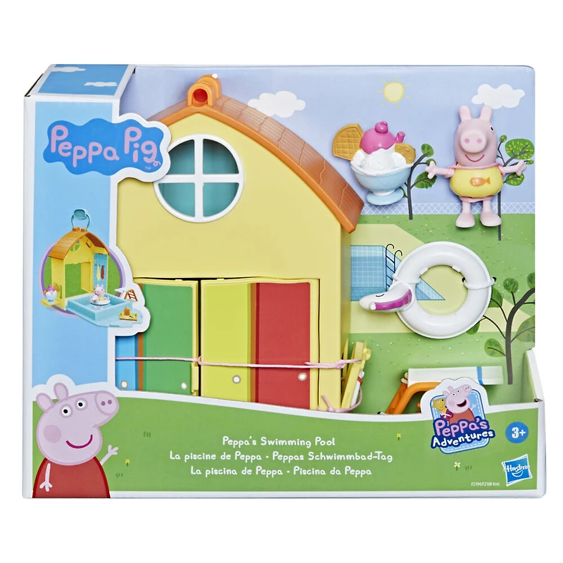 Peppa Pig Peppa's Adventures Peppa's Swimming Pool Fun Playset Preschool Toy,