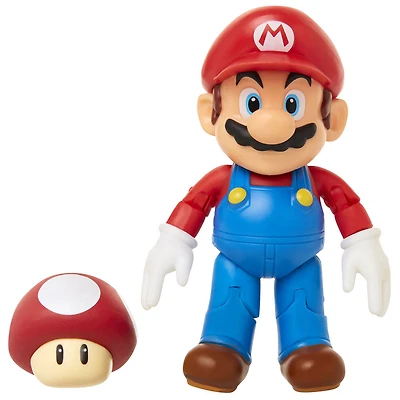 World of Nintendo 4" Figures Wave 19 -  Super Mario with Red Mushroom