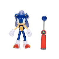 Figurine de 4 pouces Sonic - Sonic moderne avec Point de contrôle bleu 