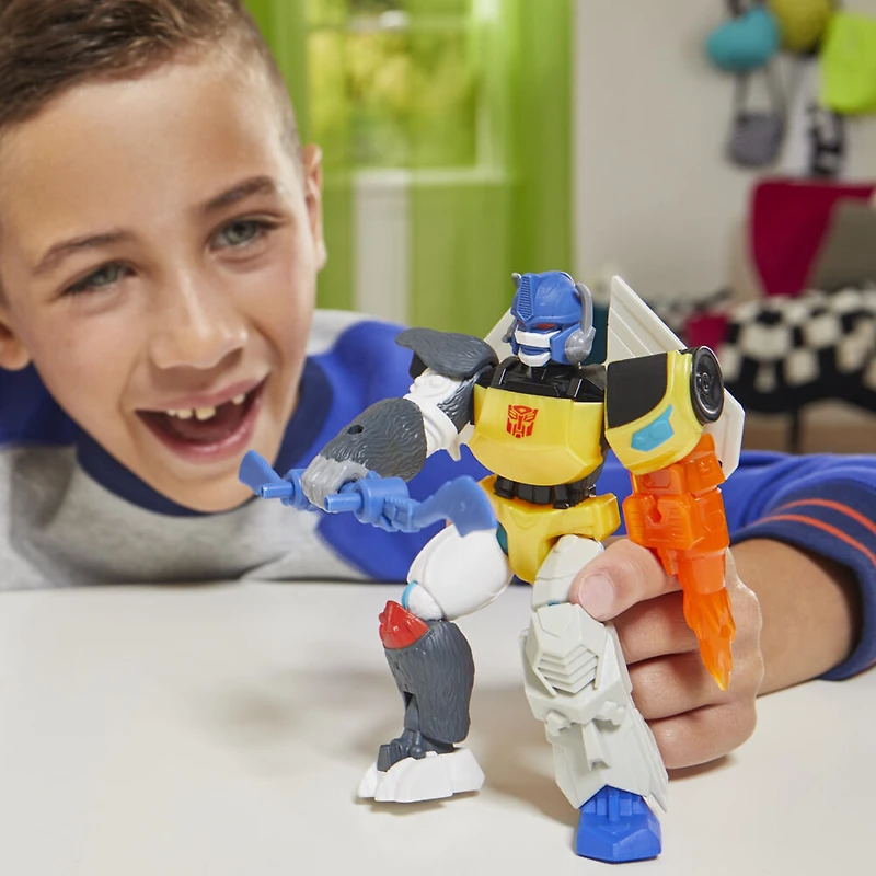 MixMashers Transformers, figurine personnalisable Optimus Primal à mélanger et combiner avec accessoires