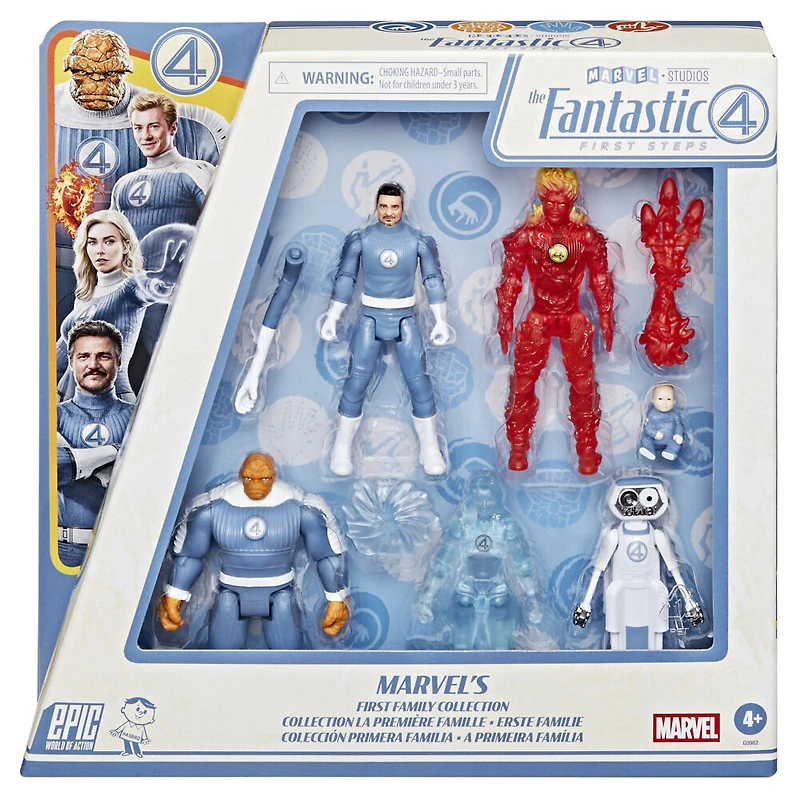 Marvel Studios The Fantastic Four Epic World of Action Collection La première famille, coffret de 6 figurines