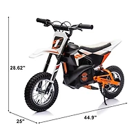 KidsVip 24V SuperMoto Dirt Bike for Kids- Black - English Edition