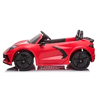 Kidsvip 12V Corvette C8 W/ Rc- Red - Édition anglaise