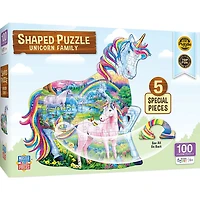 Masterpieces Puzzle Company Unicorn Family - 100 Piece Shaped Jigsaw Puzzle