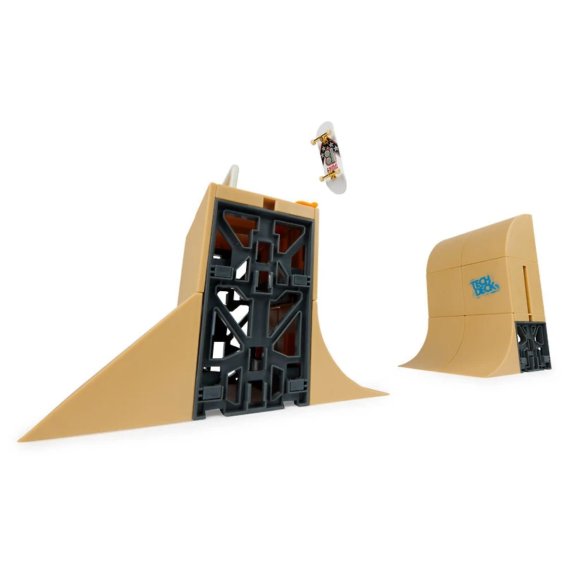 Tech Deck, Danny Way Mega Half Pipe X-Connect Park Creator, Coffret rampe personnalisable avec fingerboard exclusif Plan B