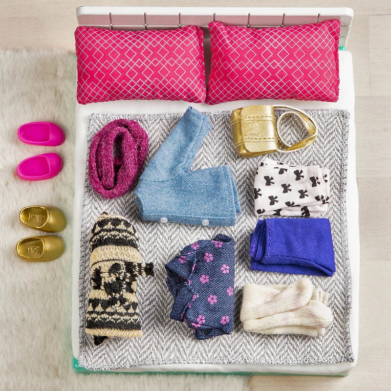 Mobilier pour poupée 15 cm, Ensemble de chambre à coucher, Lori