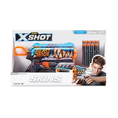 Pistolet à fléchettes X-Shot Skins Flux (8 fléchettes) par ZURU