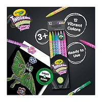 Crayons de couleur Twistables Bold and Bright Crayola, jeu de 12