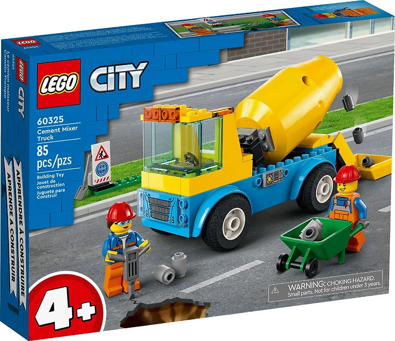 LEGO City Cement Mixer Truck 60325 Building Kit (85 Pieces)