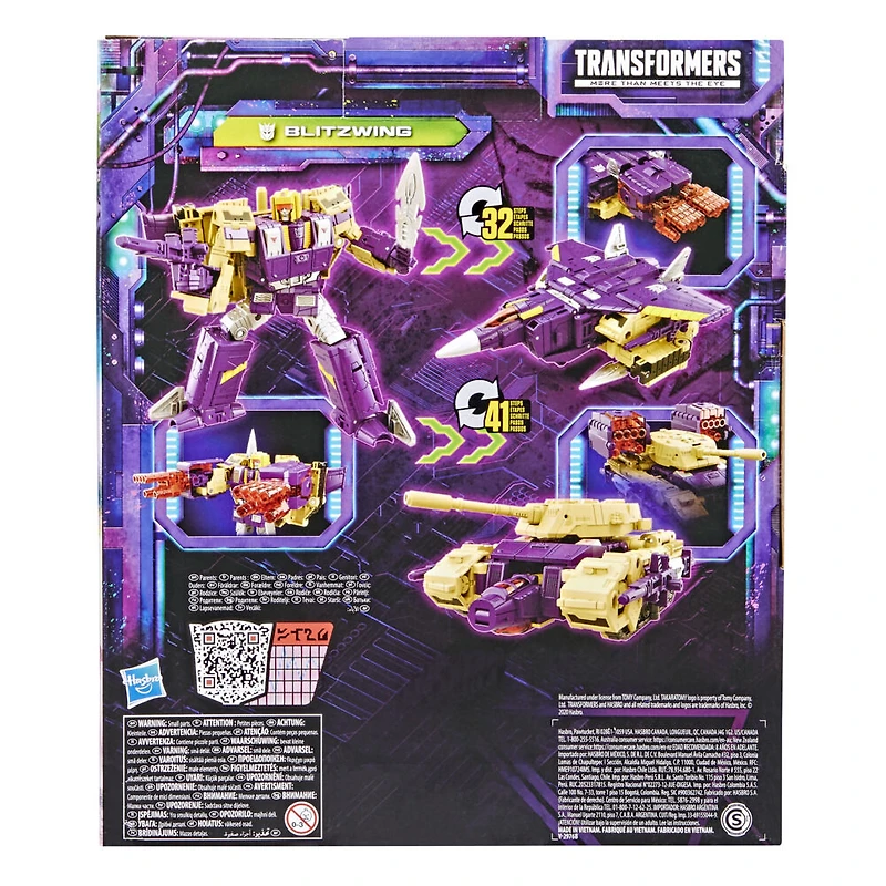 Transformers Toys Generations Legacy Series Leader Blitzwing Triple ChangerAction Figure, 7-inch
