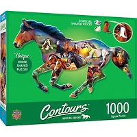 "Contours" - "Horsing Around" - Puzzle En Forme De 1000 Pièces