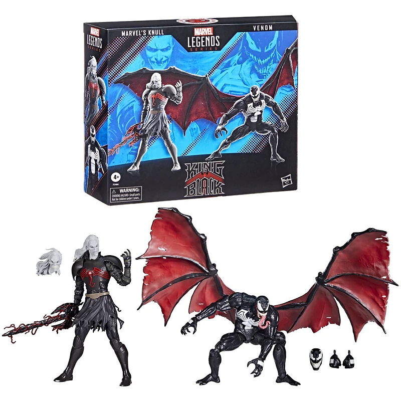 Marvel Legends Series Spider-Man 60e anniversaire, pack de 2 figurines Marvel's Knull et Venom, 15 cm, 5 accessoires