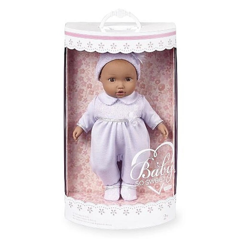 You & Me Baby So Sweet 16 inch Nursery Doll - Brunette Purple